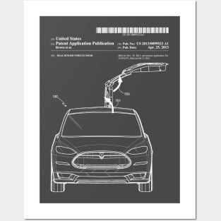 Model X Door Patent Art Posters and Art